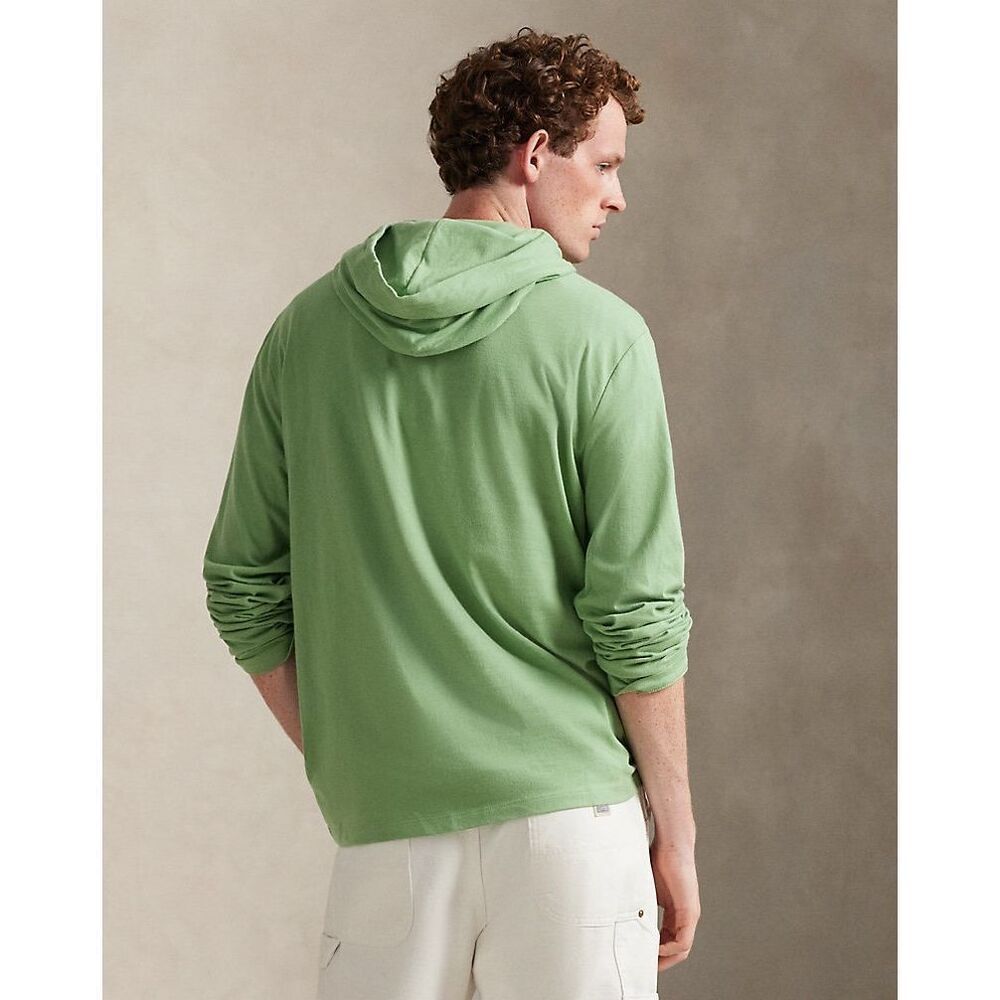 Polo Ralph Lauren Green Jersey Hooded T-Shirt Size S - Picture 2 of 8